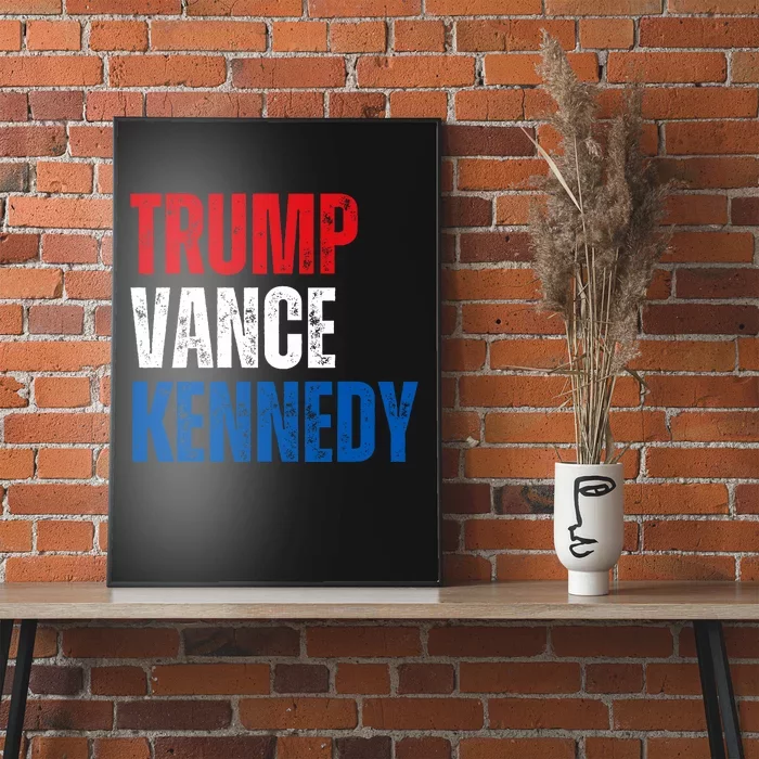 Trump Vance Kennedy Presidential Campaign Flag Usa 2024 Poster