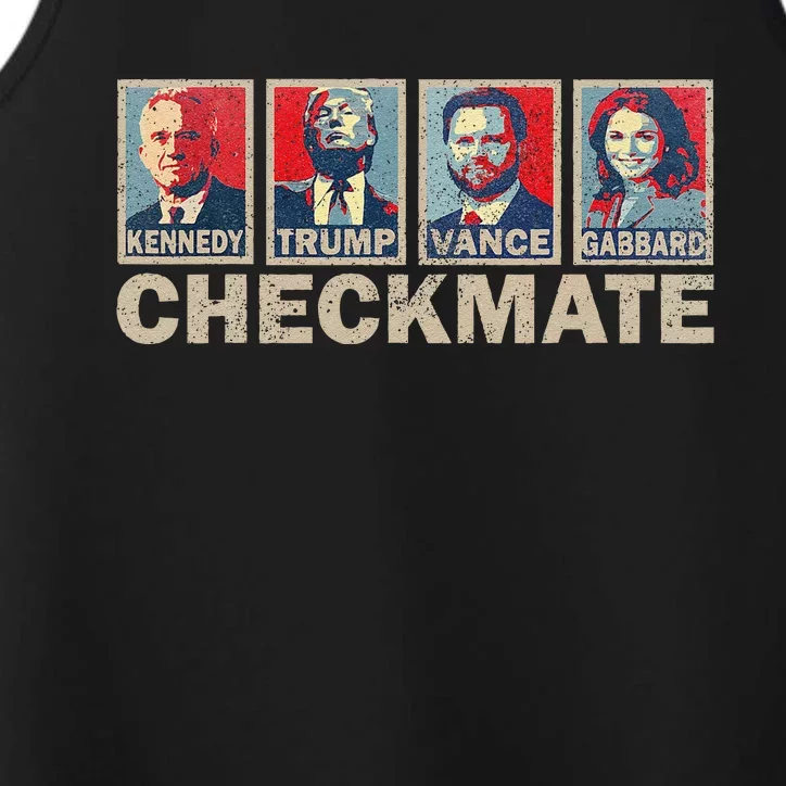 Trump Vance Kennedy Gabbard Checkmate Election Republican Gift Performance Tank