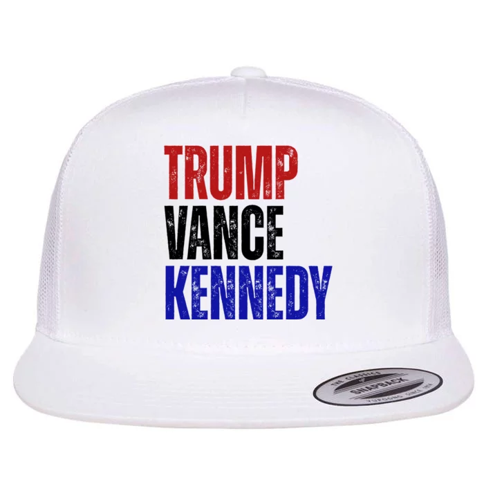 Trump Vance Kennedy Presidential Election Flat Bill Trucker Hat