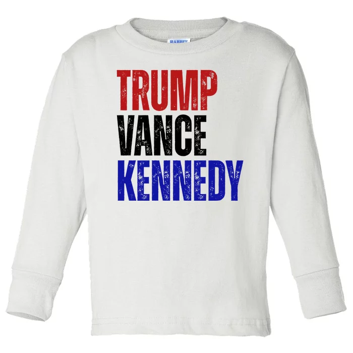 Trump Vance Kennedy Presidential Election Toddler Long Sleeve Shirt