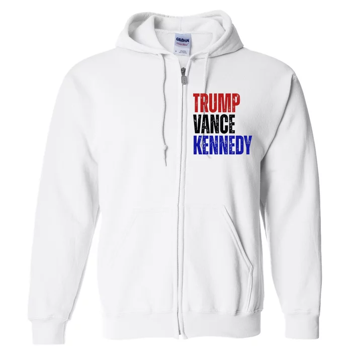 Trump Vance Kennedy Presidential Election Full Zip Hoodie