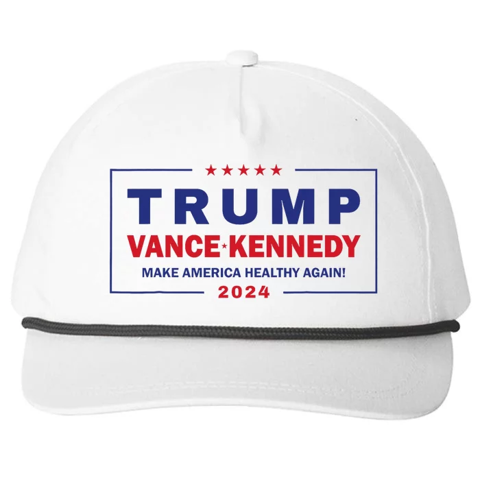 Trump Vance Kennedy Make America Healthy Again Snapback Five-Panel Rope Hat