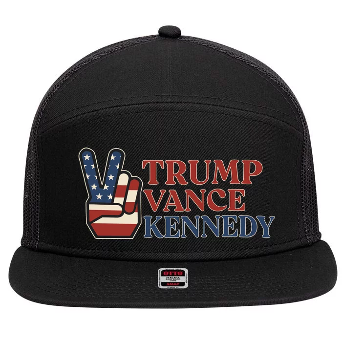 Trump Vance Kennedy 2024 7 Panel Mesh Trucker Snapback Hat