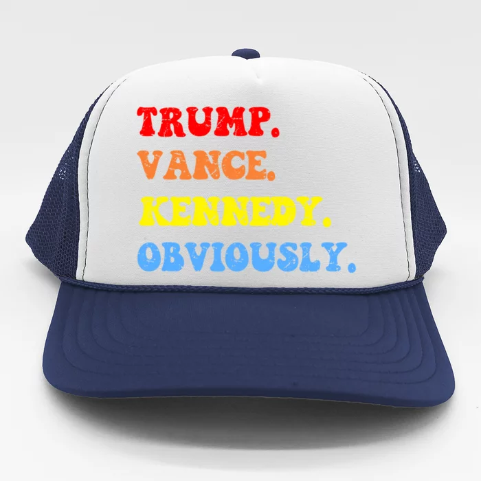 Trump Vance Kennedy Rfk For President Election 2024 Maha Gift Trucker Hat