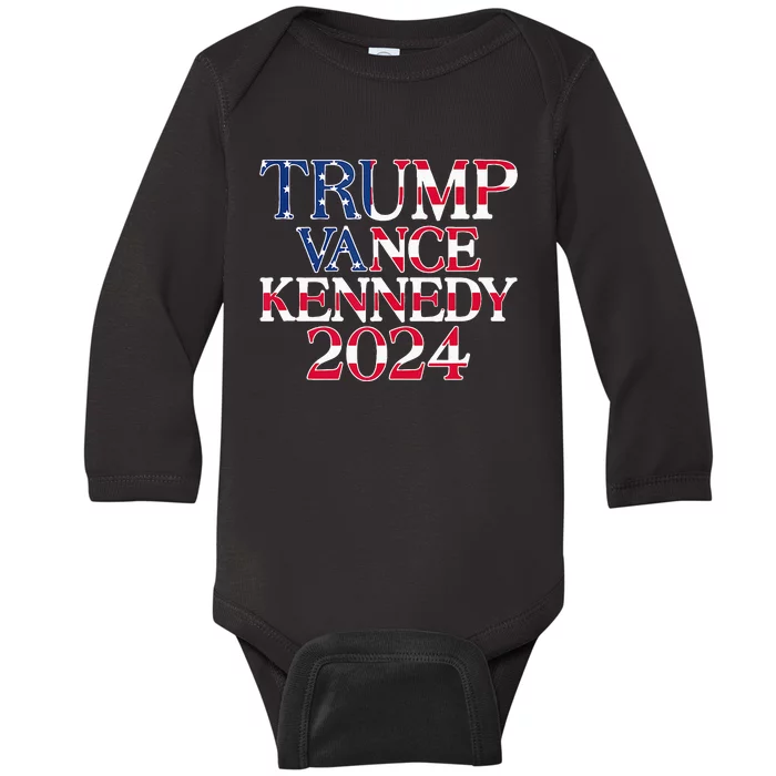 Trump Vance Kennedy 2024 Baby Long Sleeve Bodysuit