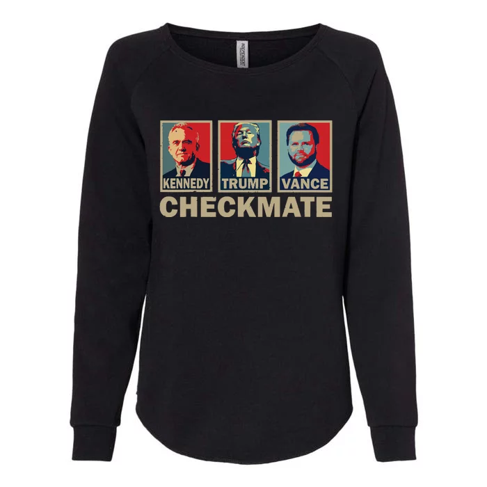 Trump Vance Kennedy Checkmate 2024 Election Republican Womens California Wash Sweatshirt