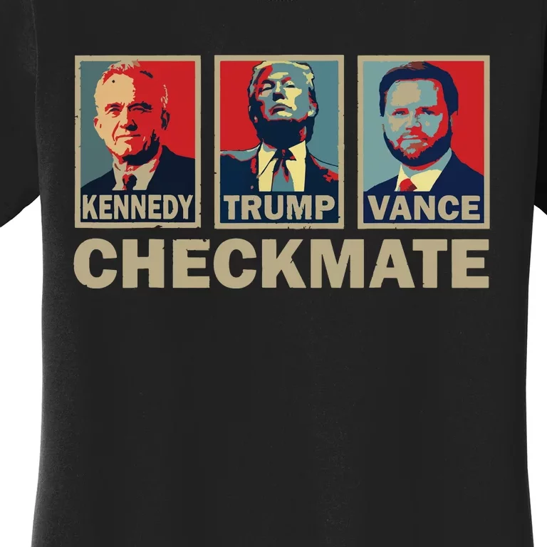 Trump Vance Kennedy Checkmate 2024 Election Republican Women's T-Shirt