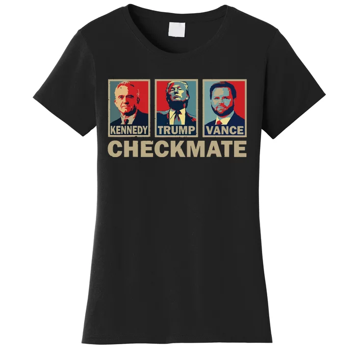 Trump Vance Kennedy Checkmate 2024 Election Republican Women's T-Shirt