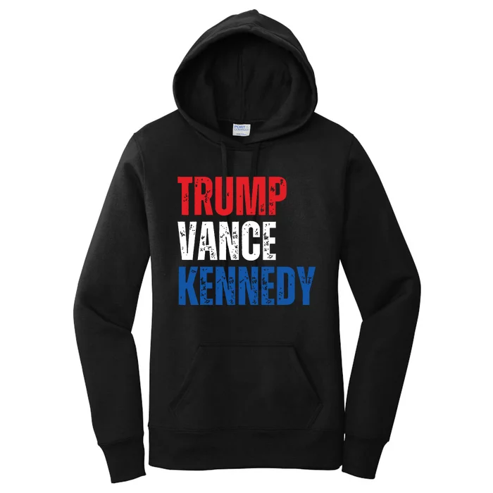 Trump Vance Kennedy Presidential Campaign Flag Usa 2024 Women's Pullover Hoodie