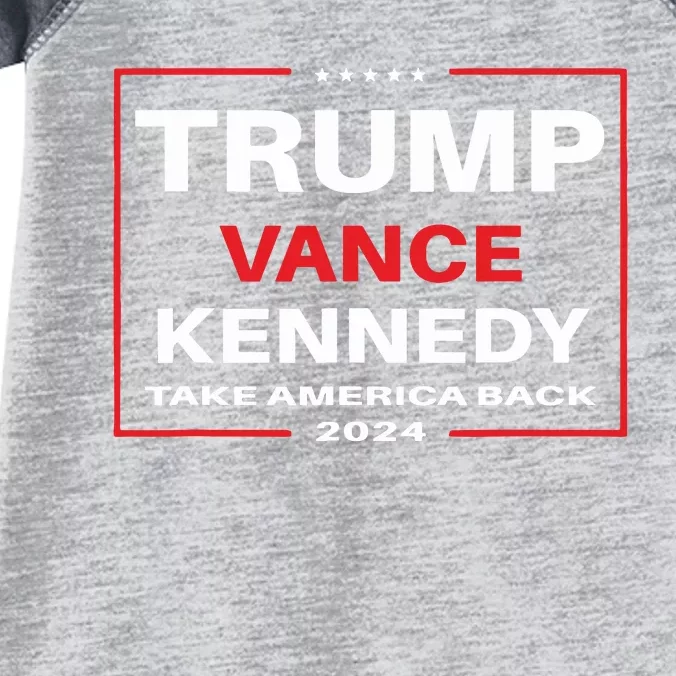 Trump Vance Kennedy Take America Back Again Infant Baby Jersey Bodysuit