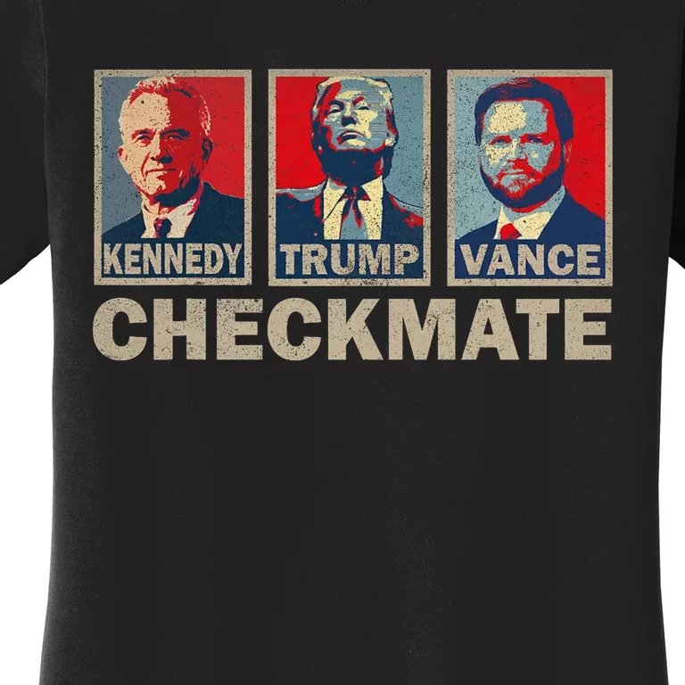 Trump Vance Kennedy Checkmate 2024 Election Republican Women's T-Shirt