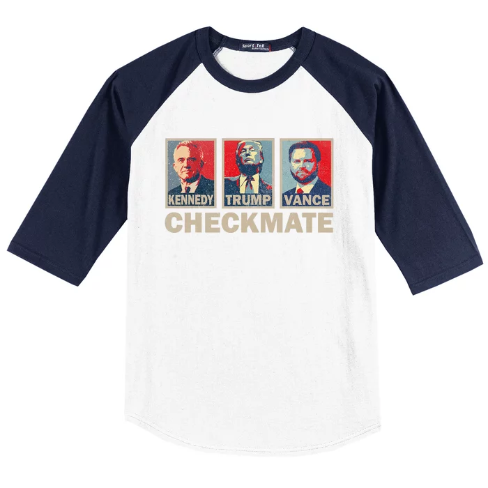 Trump Vance Kennedy Checkmate 2024 Election Republican Baseball Sleeve Shirt