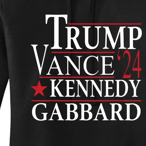 Trump Vance Kennedy Gabbard 2024 Election Women's Pullover Hoodie