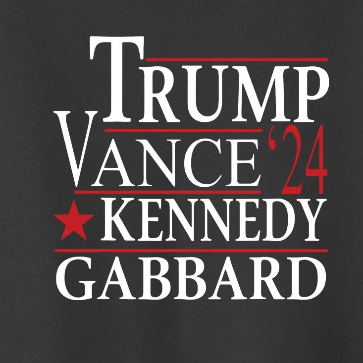 Trump Vance Kennedy Gabbard 2024 Election Toddler T-Shirt