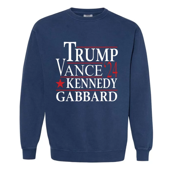 Trump Vance Kennedy Gabbard 2024 Election Garment-Dyed Sweatshirt