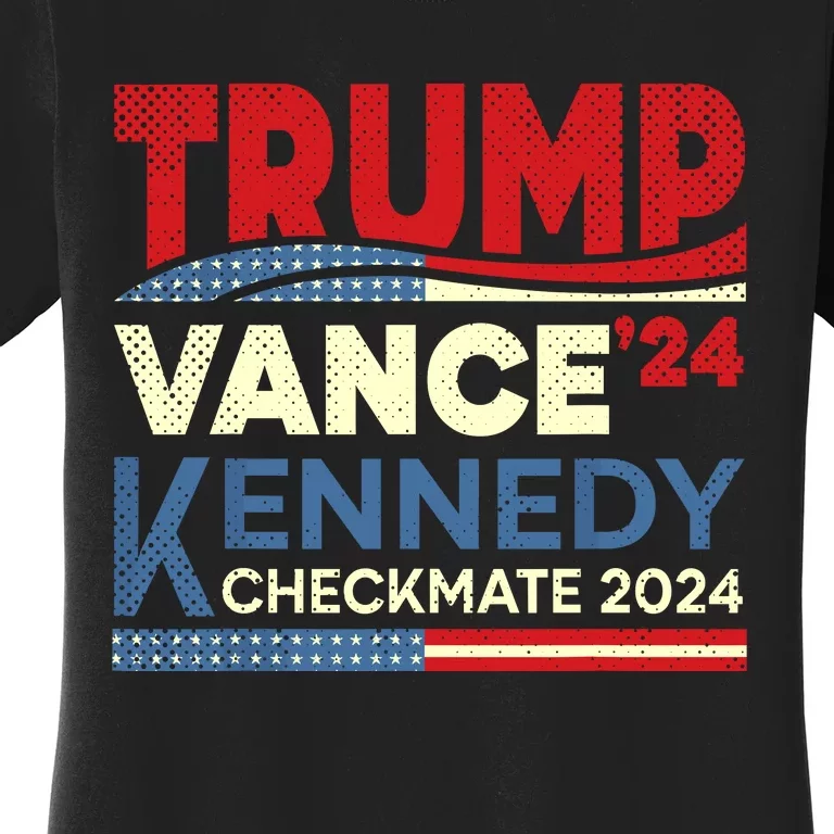 Trump Vance Kennedy Checkmate 2024 Election Republican Women's T-Shirt