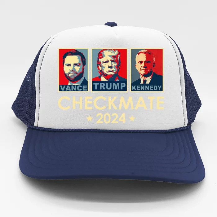 Trump Vance Kennedy Checkmate 2024 Trucker Hat