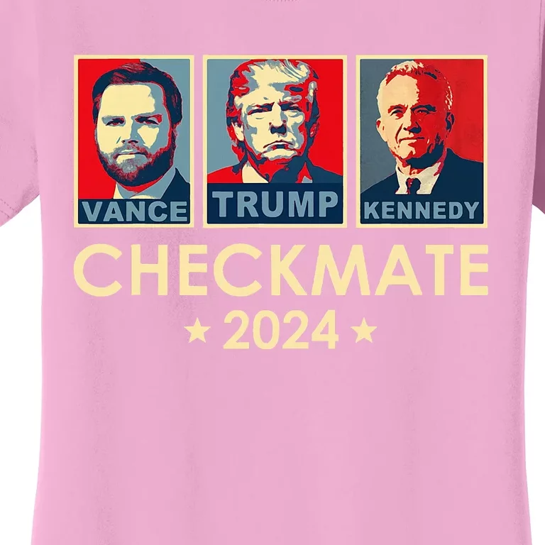 Trump Vance Kennedy Checkmate 2024 Women's T-Shirt