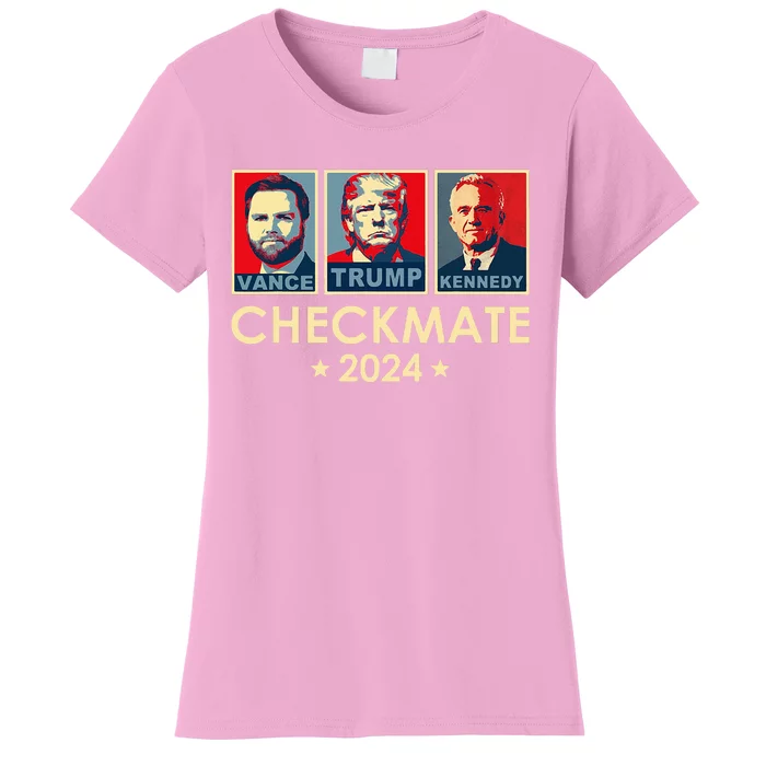 Trump Vance Kennedy Checkmate 2024 Women's T-Shirt