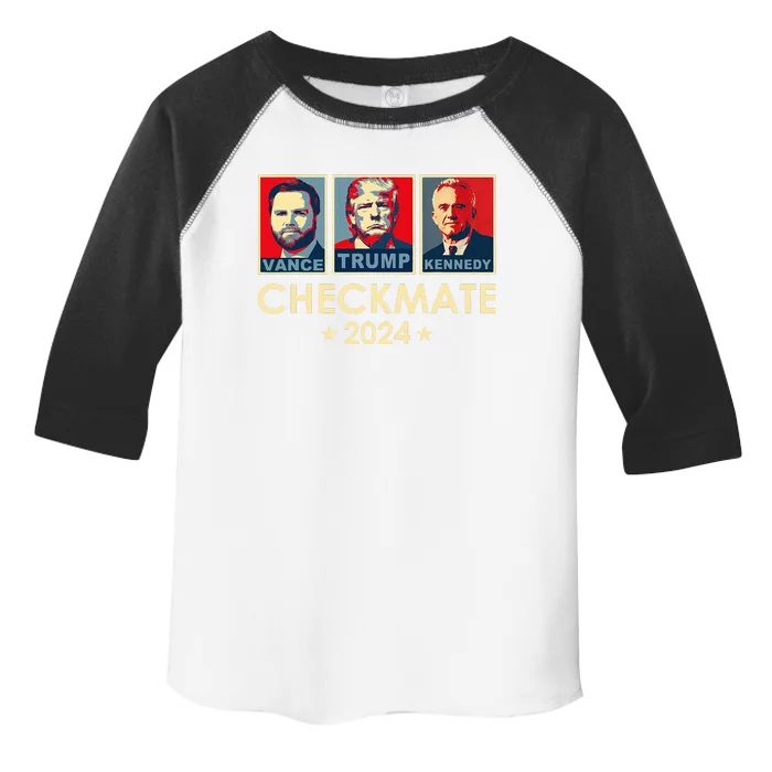 Trump Vance Kennedy Checkmate 2024 Toddler Fine Jersey T-Shirt