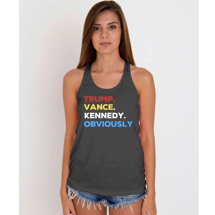 Trump Vance Kennedy Vote For Trump Kennedy Women's Knotted Racerback Tank