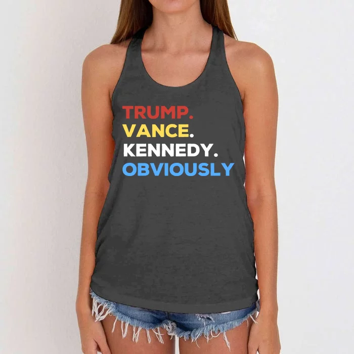 Trump Vance Kennedy Vote For Trump Kennedy Women's Knotted Racerback Tank