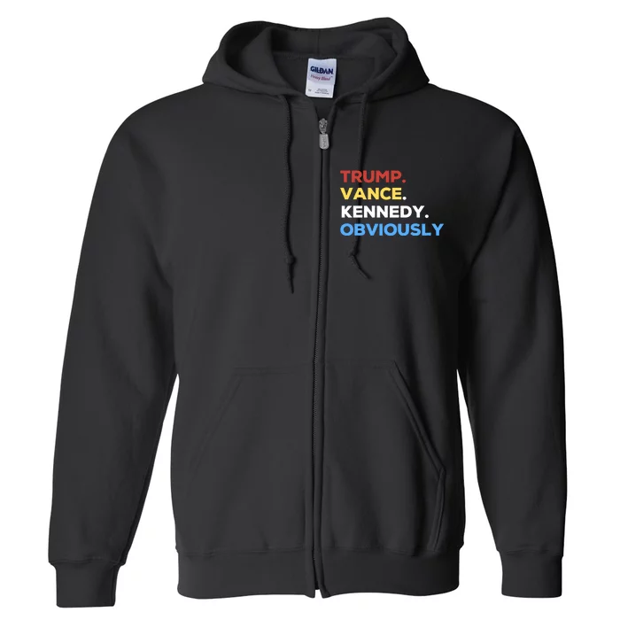 Trump Vance Kennedy Vote For Trump Kennedy Full Zip Hoodie