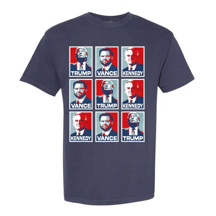 Trump Vance Kennedy Checkmate 2024 Garment-Dyed Heavyweight T-Shirt