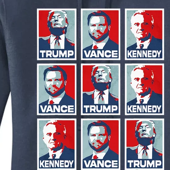 Trump Vance Kennedy Checkmate 2024 Women's Pullover Hoodie