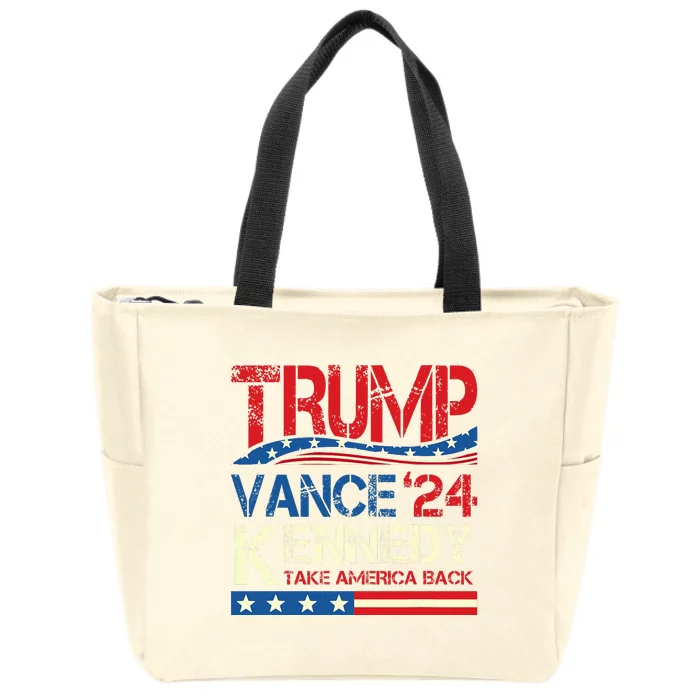 Trump Vance Kennedy Take America Back 2024 Zip Tote Bag