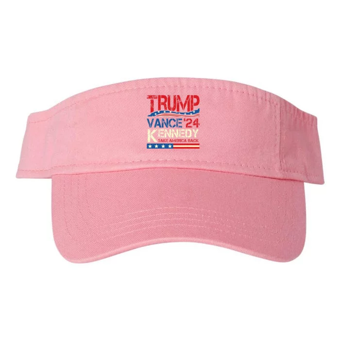 Trump Vance Kennedy Take America Back 2024 Valucap Bio-Washed Visor