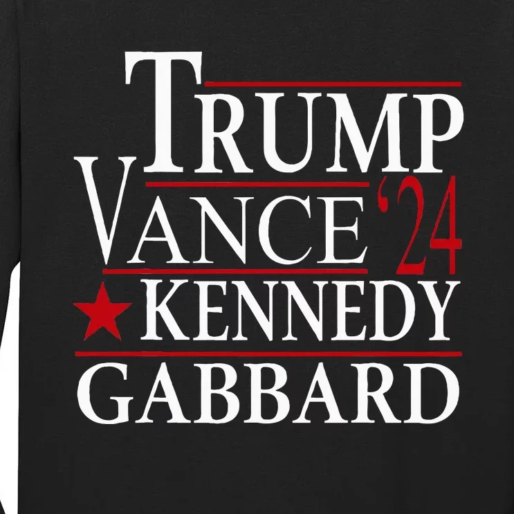 Trump Vance Kennedy Gabbard 2024 Election Tall Long Sleeve T-Shirt