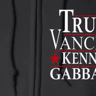 Trump Vance Kennedy Gabbard 2024 Election Full Zip Hoodie