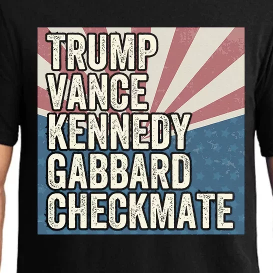 Trump Vance Kennedy Gabbard Checkmate American Flag Chess Pajama Set