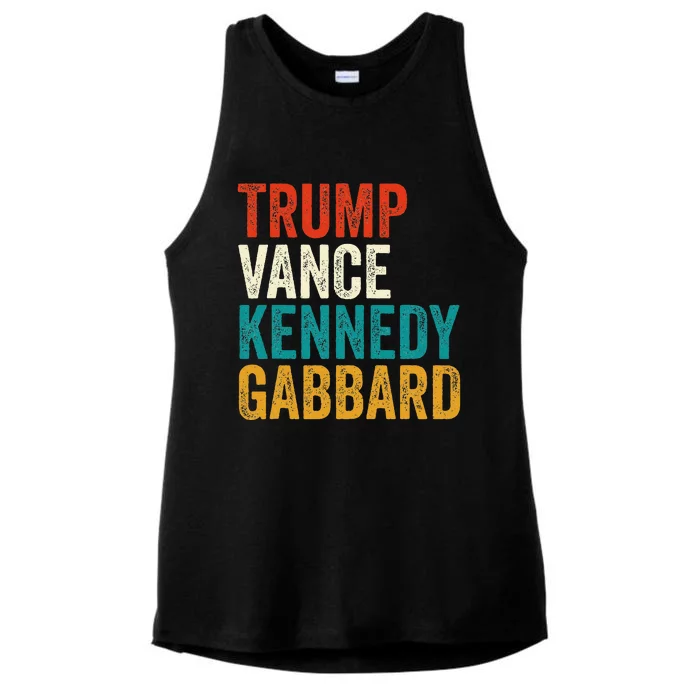 Trump Vance Kennedy Gabbard Presidential Campaign Usa 2024 Ladies Tri-Blend Wicking Tank