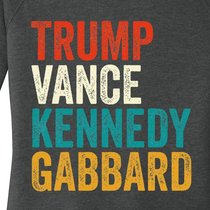 Trump Vance Kennedy Gabbard Presidential Campaign Usa 2024 Women's Perfect Tri Tunic Long Sleeve Shirt