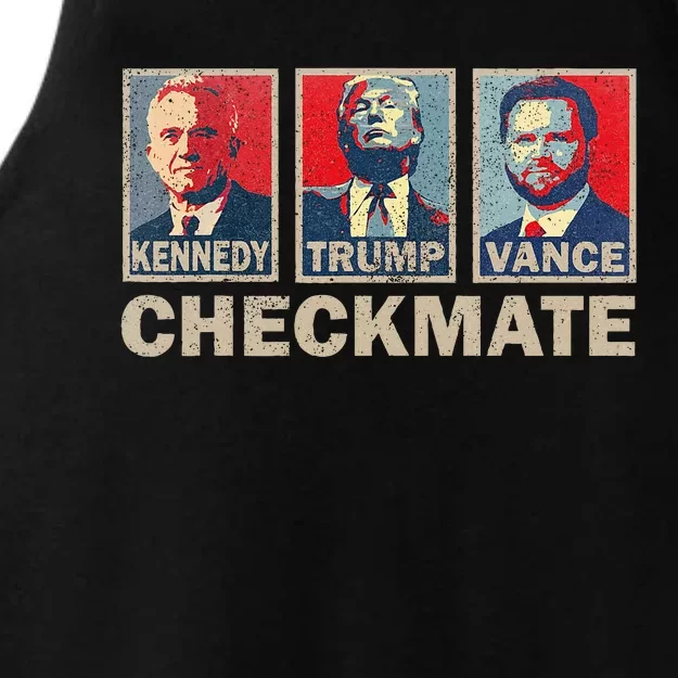 Trump Vance Kennedy Checkmate 2024 Election Republican Ladies Tri-Blend Wicking Tank