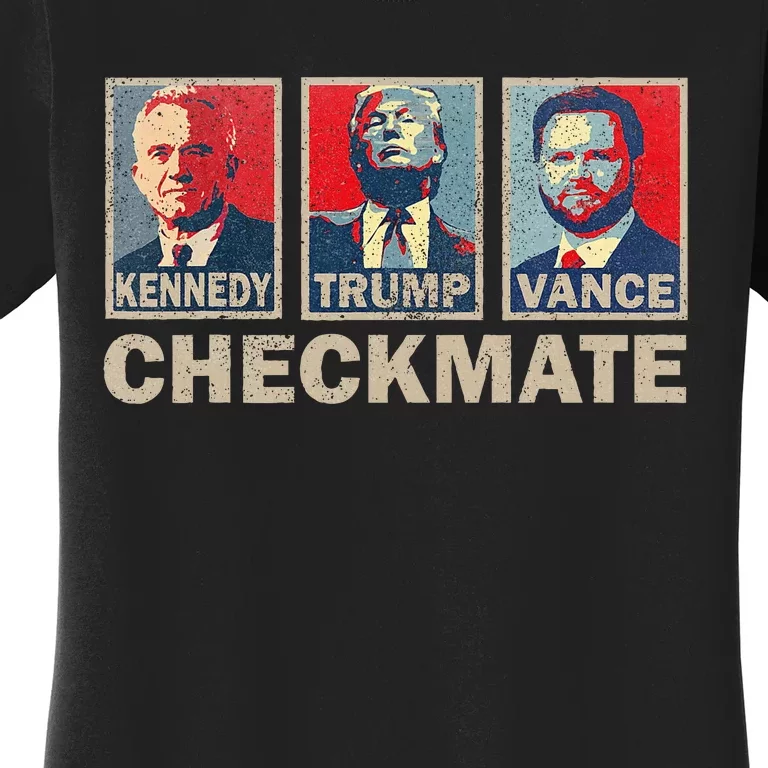 Trump Vance Kennedy Checkmate 2024 Election Republican Women's T-Shirt