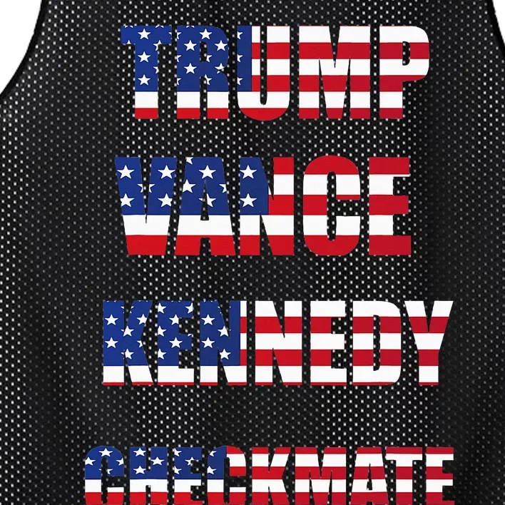 Trump Vance Kennedy Checkmate 2024 Election Republican Mesh Reversible Basketball Jersey Tank