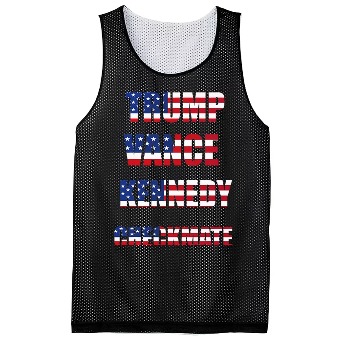 Trump Vance Kennedy Checkmate 2024 Election Republican Mesh Reversible Basketball Jersey Tank