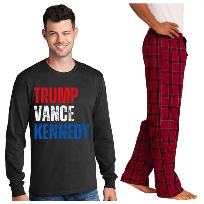 Trump Vance Kennedy Presidential Campaign Flag Usa 2024 Long Sleeve Pajama Set