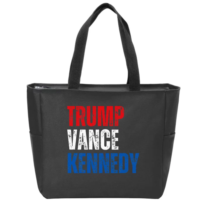 Trump Vance Kennedy Presidential Campaign Flag Usa 2024 Zip Tote Bag