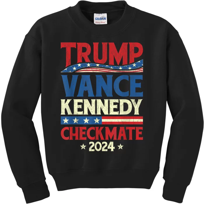 Trump Vance Kennedy Checkmate 2024 Election Republican Kids Sweatshirt