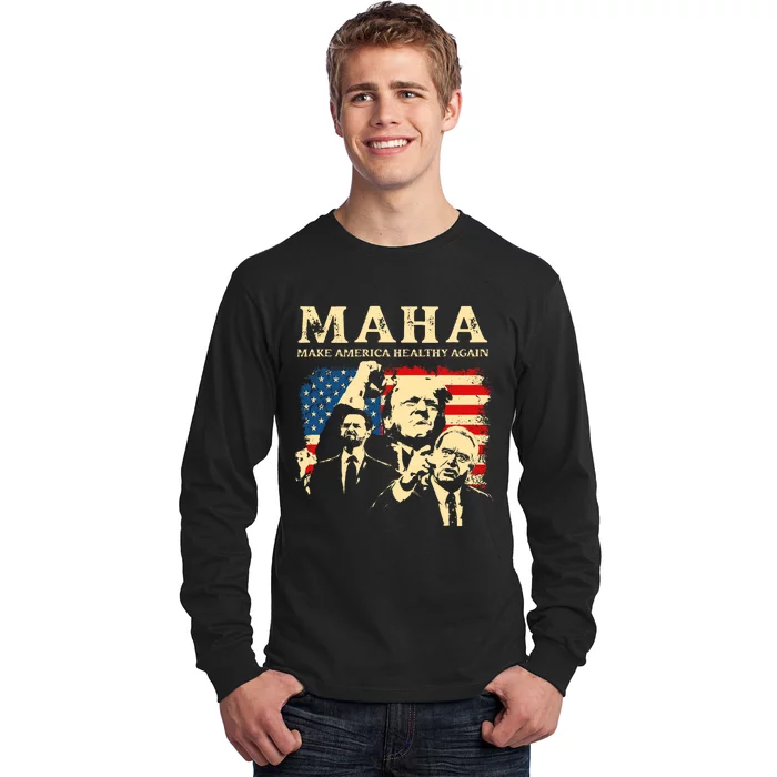 Trump Vance Kennedy Maha 2024 Funny Trump 45 47 Pro Trump Long Sleeve Shirt