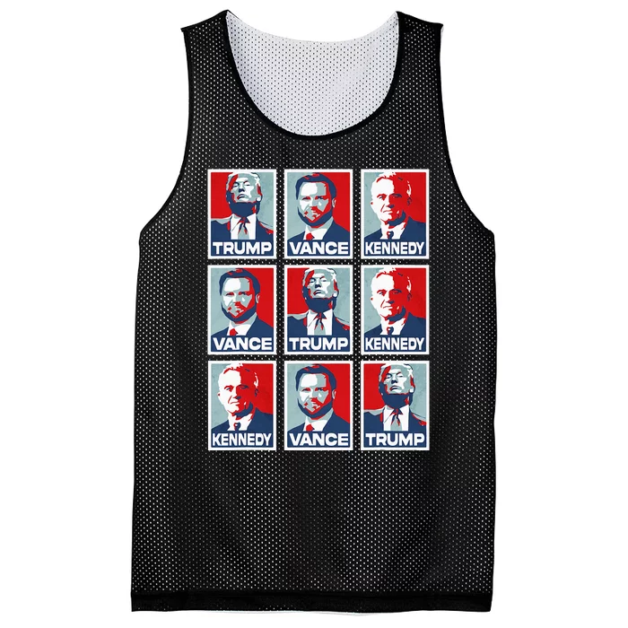 Trump Vance Kennedy Checkmate 2024 Mesh Reversible Basketball Jersey Tank