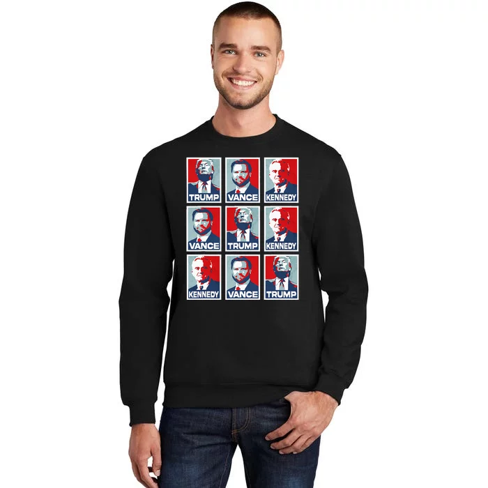 Trump Vance Kennedy Checkmate 2024 Tall Sweatshirt