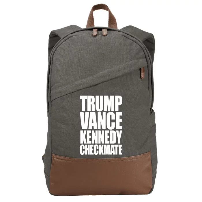 Trump Vance Kennedy Checkmate 2024 Election Republican Cotton Canvas Backpack