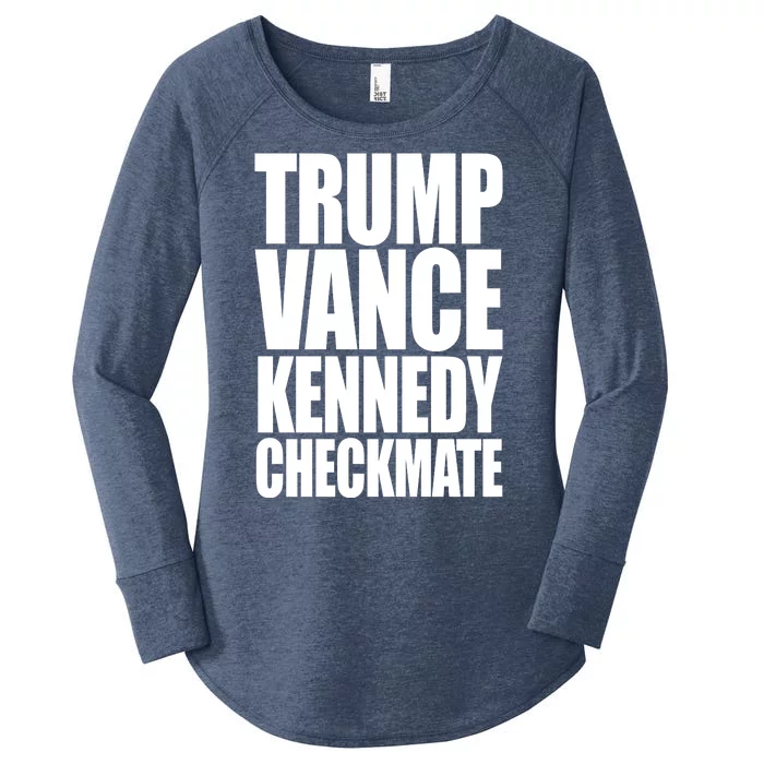 Trump Vance Kennedy Checkmate 2024 Election Republican Women's Perfect Tri Tunic Long Sleeve Shirt