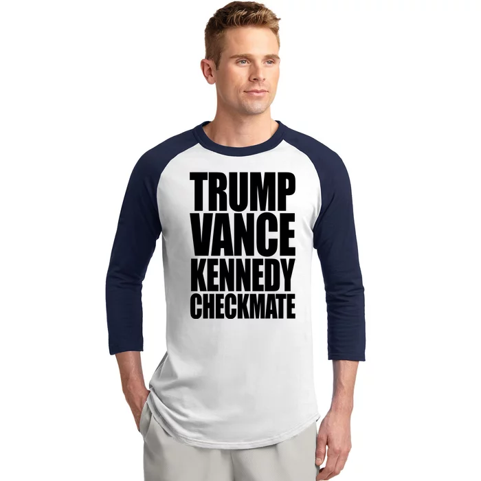 Trump Vance Kennedy Checkmate 2024 Election Republican Baseball Sleeve Shirt