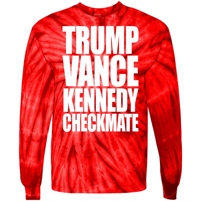 Trump Vance Kennedy Checkmate 2024 Election Republican Tie-Dye Long Sleeve Shirt